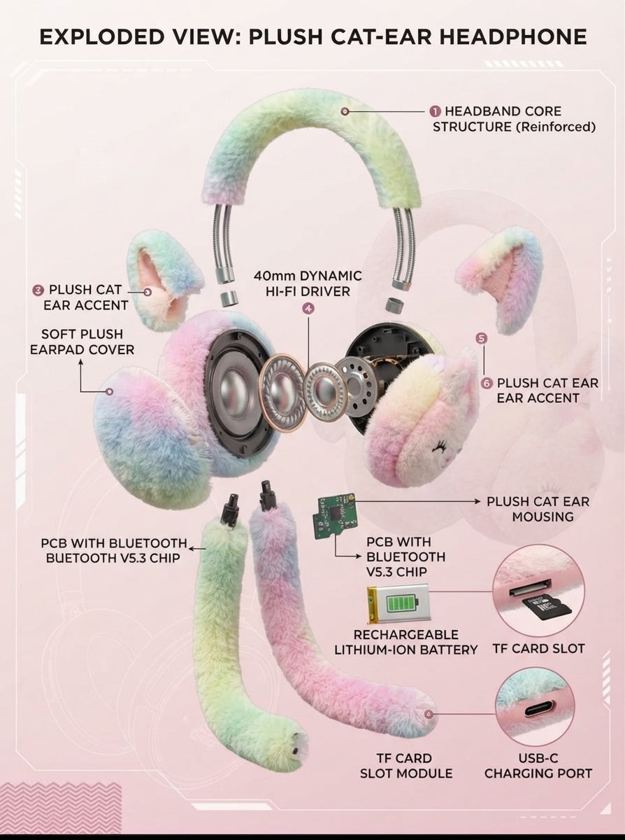 Cat Ear Wireless Headphones